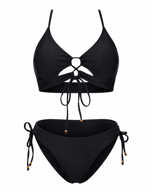 Arua  | Bikini de Dos Piezas con Cordón Frontal