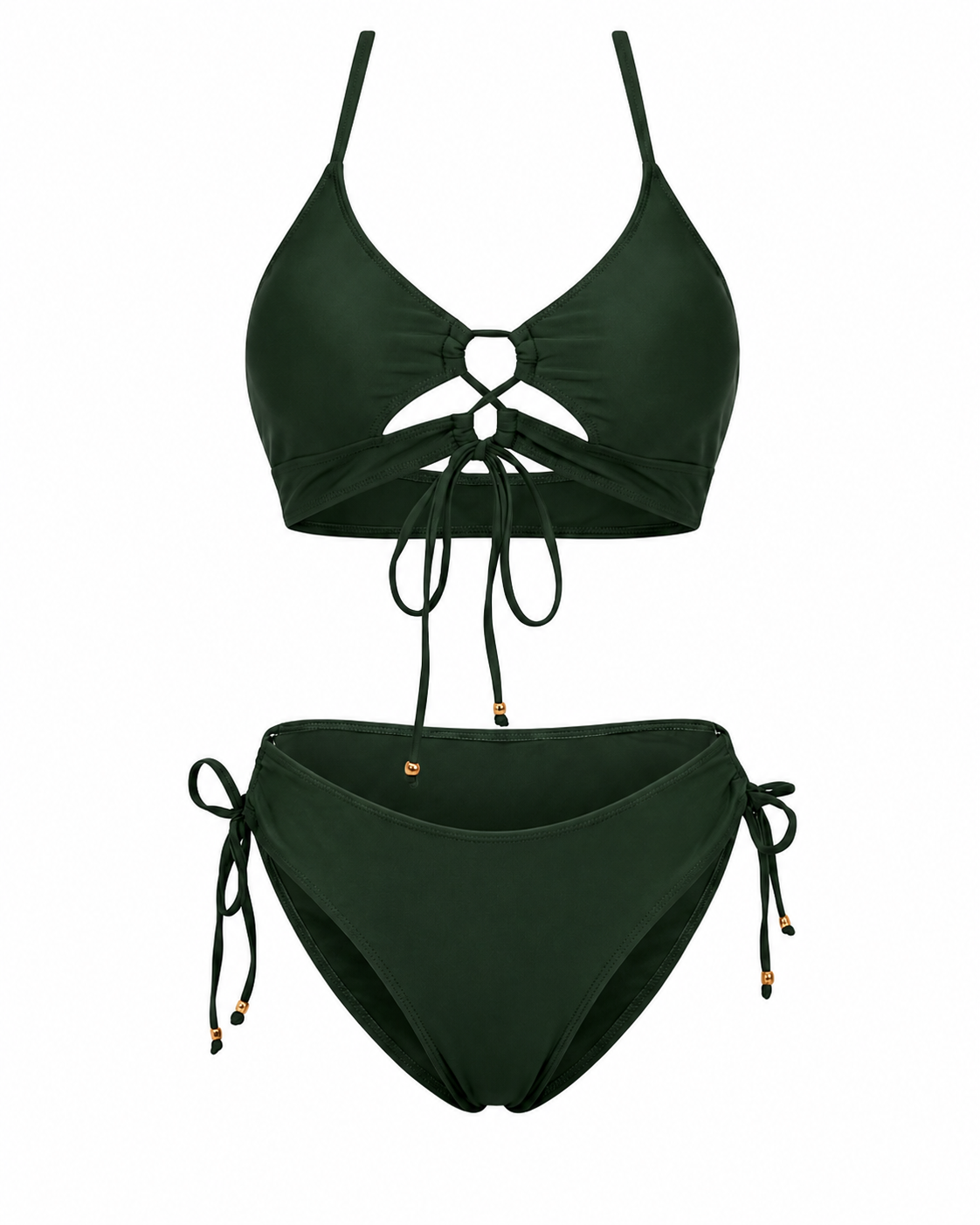 Arua  | Bikini de Dos Piezas con Cordón Frontal
