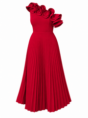 Any | Vestido un Hombro Volantes