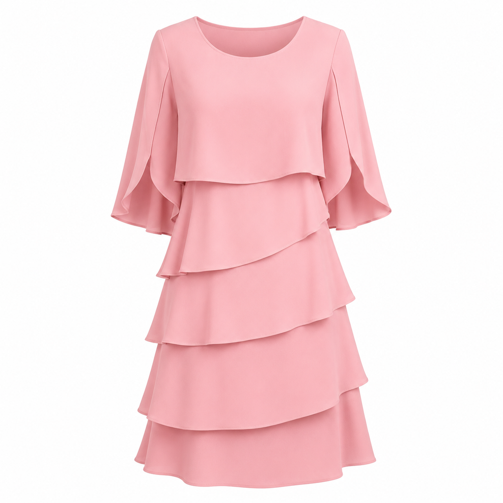 Livia | Vestido Midi de Capas Elegantes y Cómodas