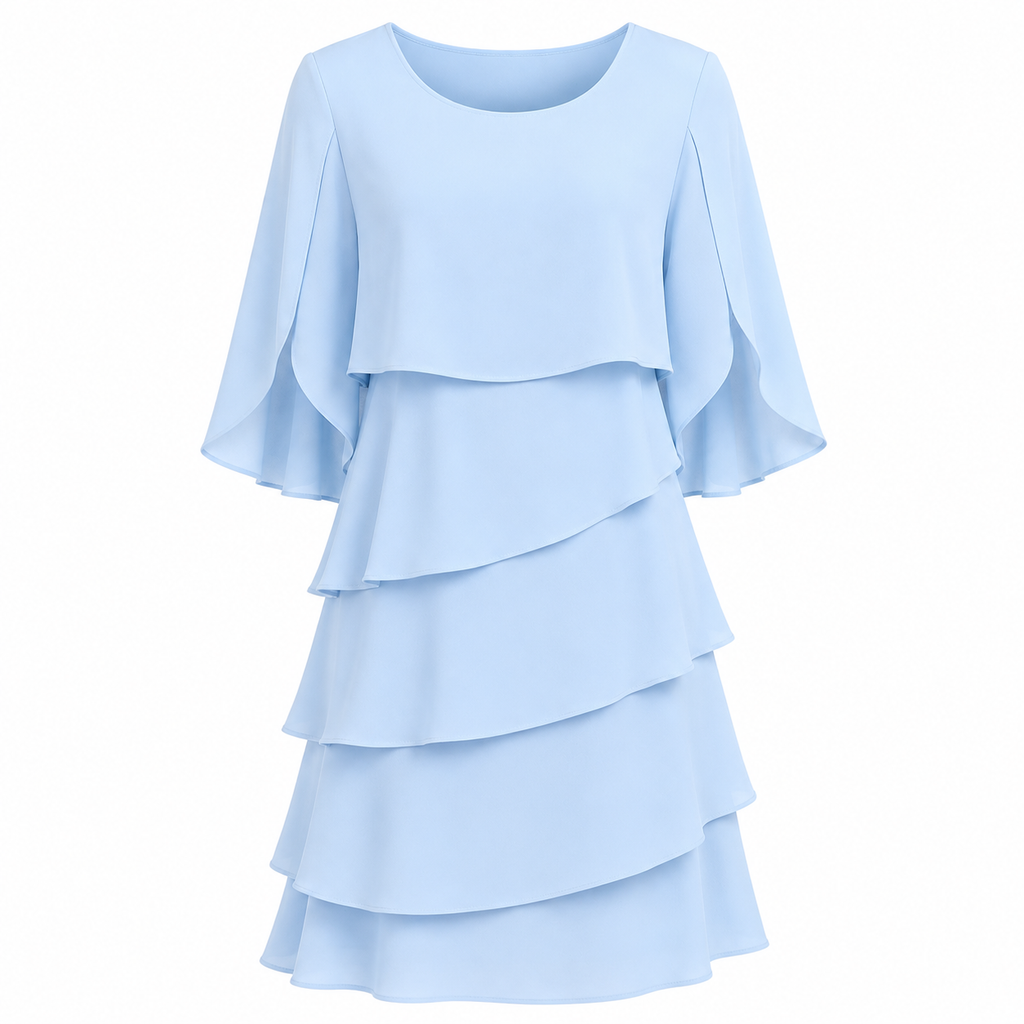 Livia | Vestido Midi de Capas Elegantes y Cómodas