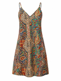 Solea | Vestido Mini Fluido Estampado Bohemio