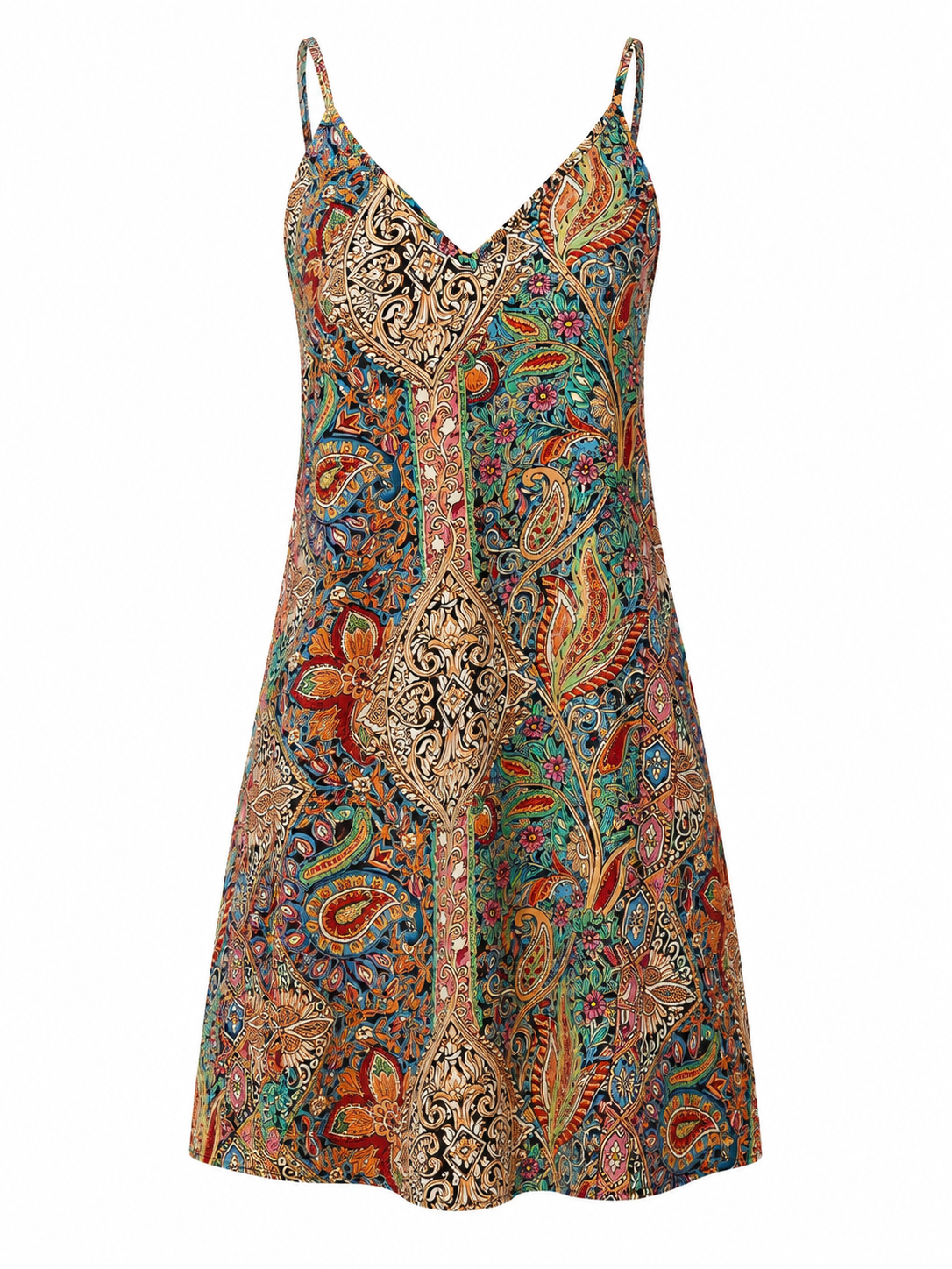 Solea | Vestido Mini Fluido Estampado Bohemio