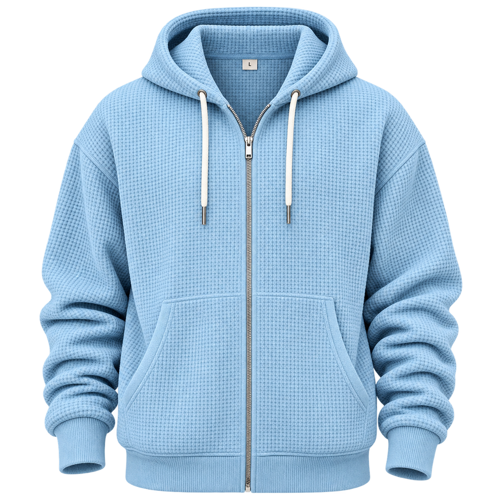 Zaid | Sudadera con Capucha Textura Waffle (Lleva 1 Ahorra Un -48% Descuento)