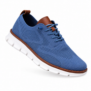 Leon | Zapatillas Malla Beige Suela Blanca