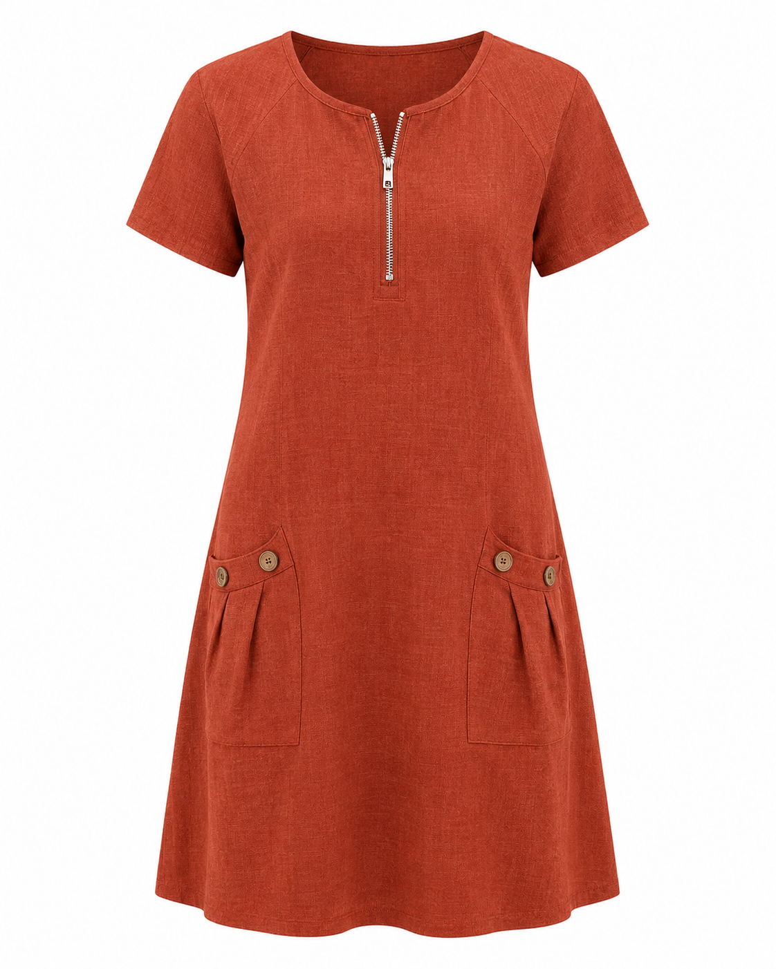 Emma | Vestido Casual con Cremallera – Comodidad y Estilo Diario