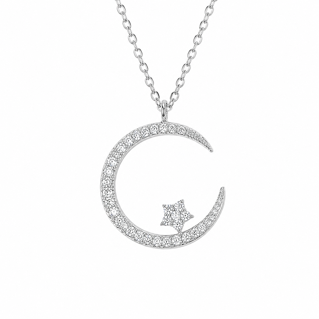 Lara | Collar Luna Brillante – Elegancia con Magia