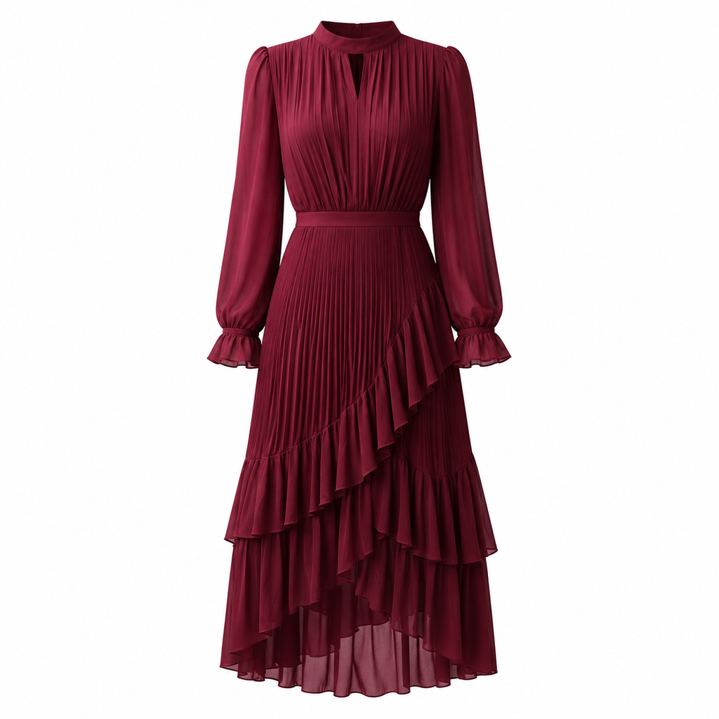 Alessia | Vestido Midi Elegante – Silueta Sofisticada