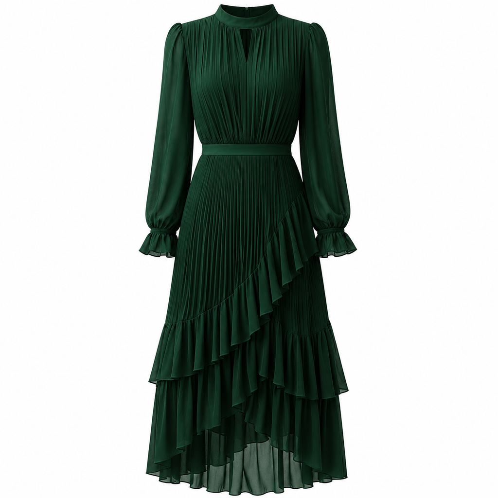 Alessia | Vestido Midi Elegante – Silueta Sofisticada