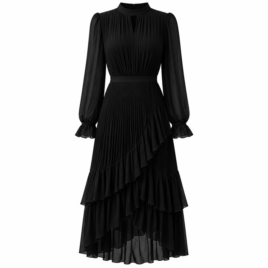 Alessia | Vestido Midi Elegante – Silueta Sofisticada