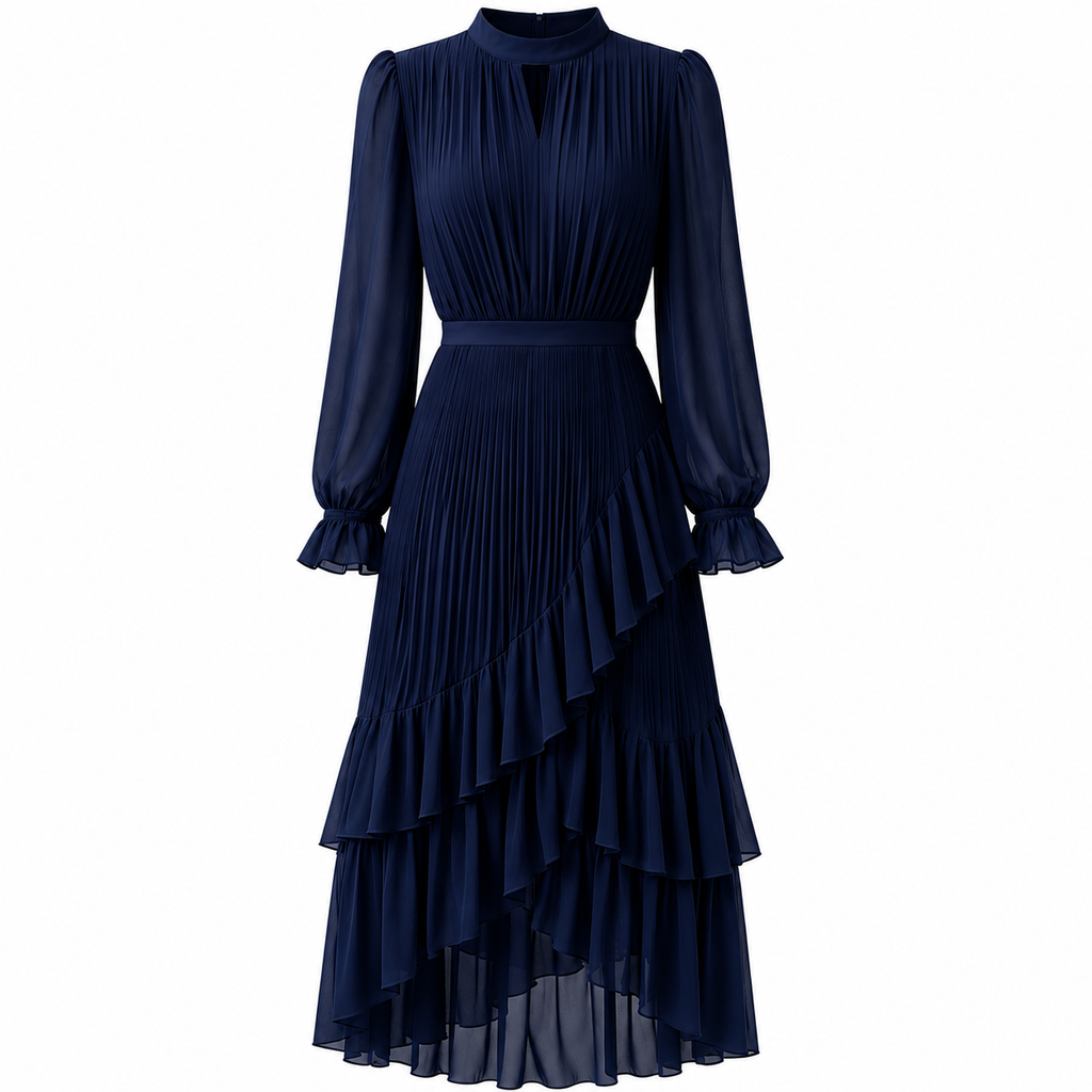 Alessia | Vestido Midi Elegante – Silueta Sofisticada