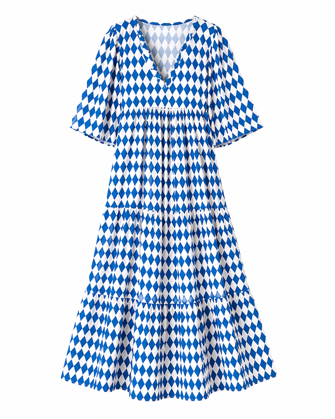 Bella | Vestido Midi para Mujer con Estampado Geométrico