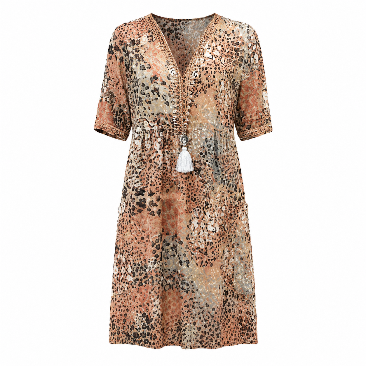 Marin | Vestido midi veraniego con estampado oceánico