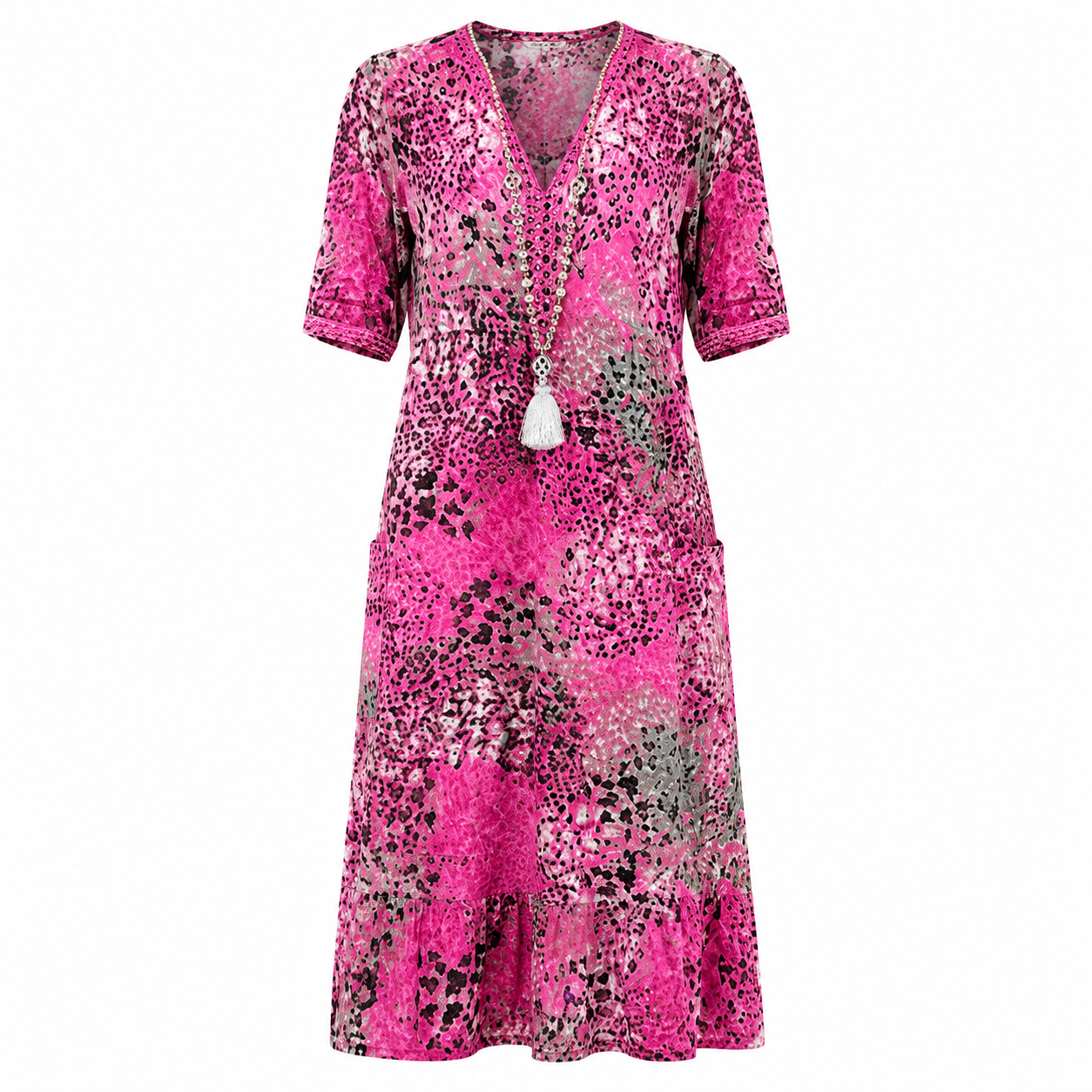 Marin | Vestido midi veraniego con estampado oceánico