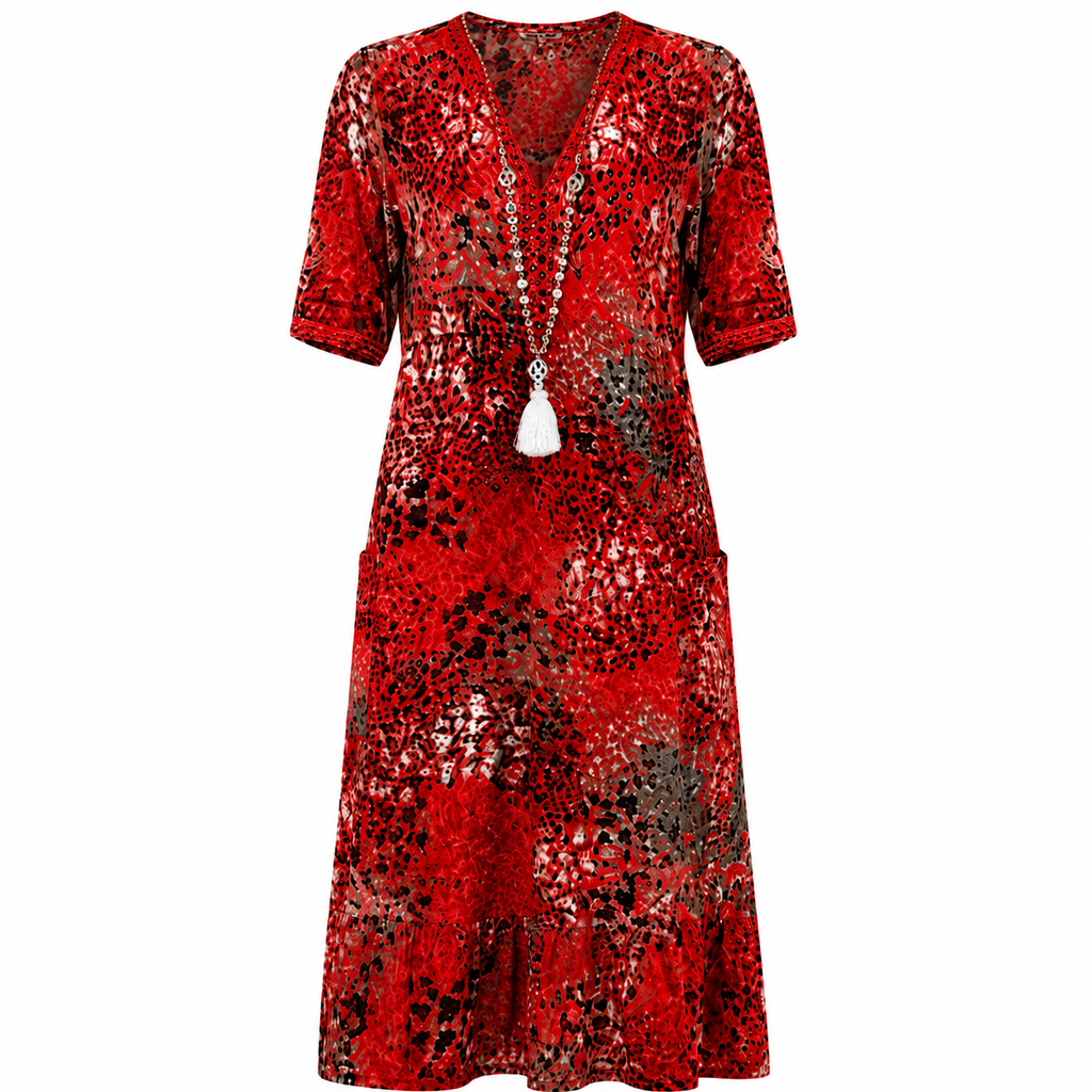 Marin | Vestido midi veraniego con estampado oceánico