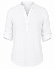 Marco | Camisa Blanca Cuello Mao