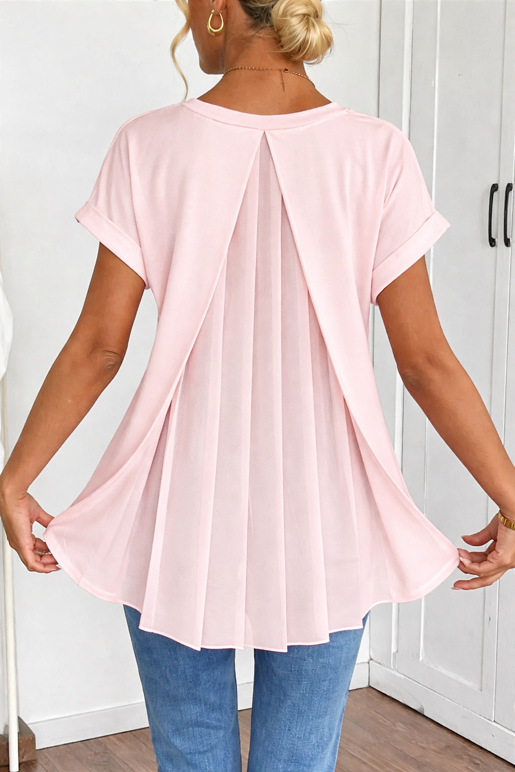 Melissa | Blusa Fluida con Espalda Plisada