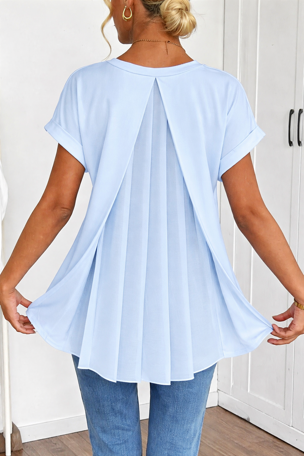 Melissa | Blusa Fluida con Espalda Plisada