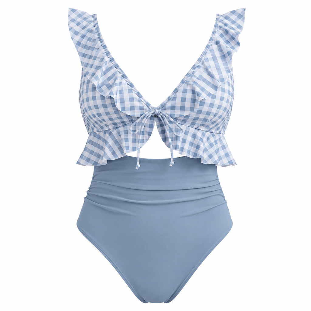 Eilyn | Bikini De una sola pieza, con volantes y pliegues