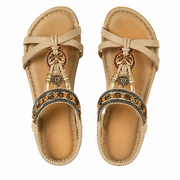 Simona | Sandalias Planas Decorativas