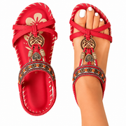 Simona | Sandalias Planas Decorativas