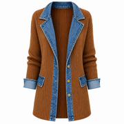 Freya | Blazer de Punto Detalles Vaqueros