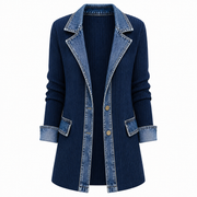 Freya | Blazer de Punto Detalles Vaqueros