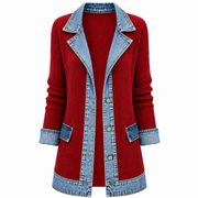 Freya | Blazer de Punto Detalles Vaqueros