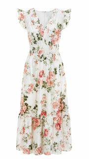 Rosalie | Vestido Maxi Floral Volantes