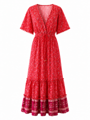Marisol | Vestido Boho Cordón y Flecos