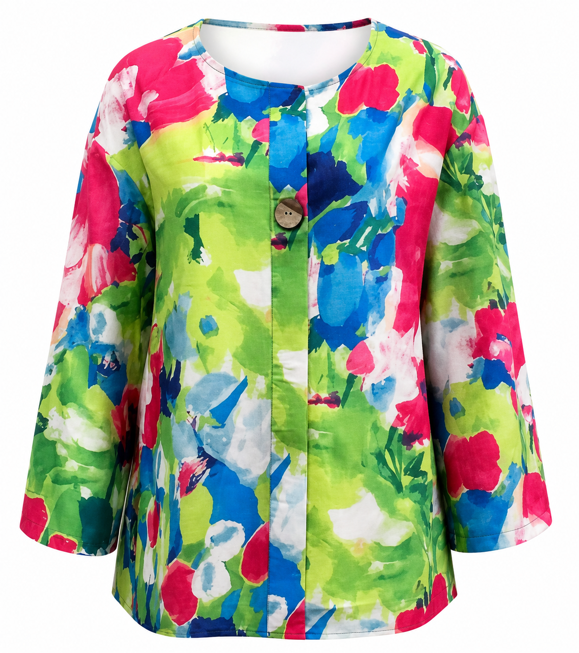 Angy | Blusa Casual para Mujer con Estampado Floral Multicolor