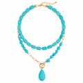 Mia | Collar Doble con Piedra Turquesa