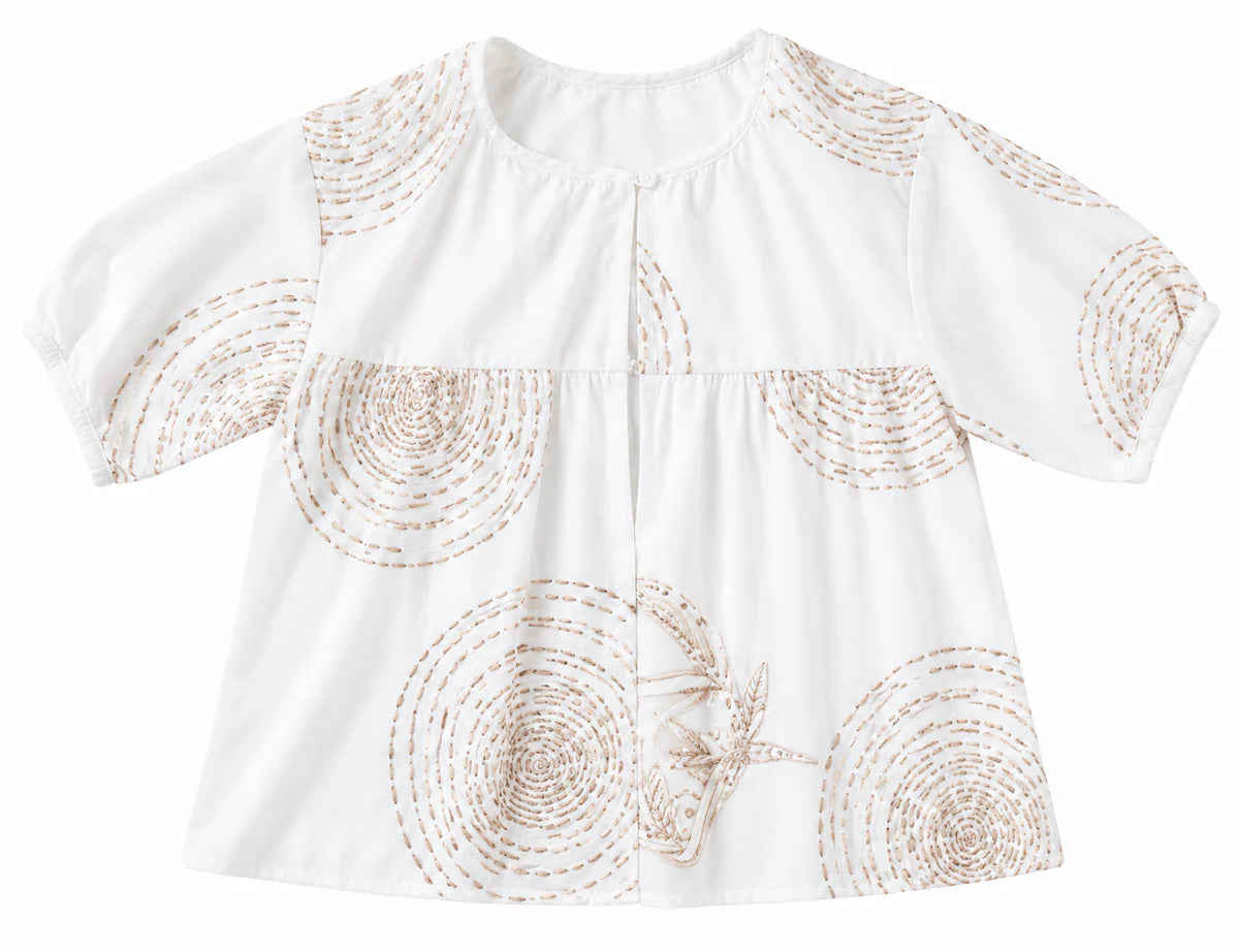 Anny | Blusa Holgada con Bordado Circular
