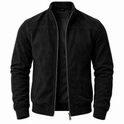 Pluma | Chamarra  Bomber Efecto Ante Cuello Alto