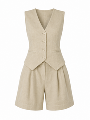 Megan | Conjunto Executive Chic Chaleco y Short