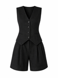 Megan | Conjunto Executive Chic Chaleco y Short