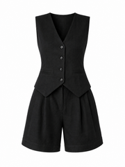Megan | Conjunto Executive Chic Chaleco y Short