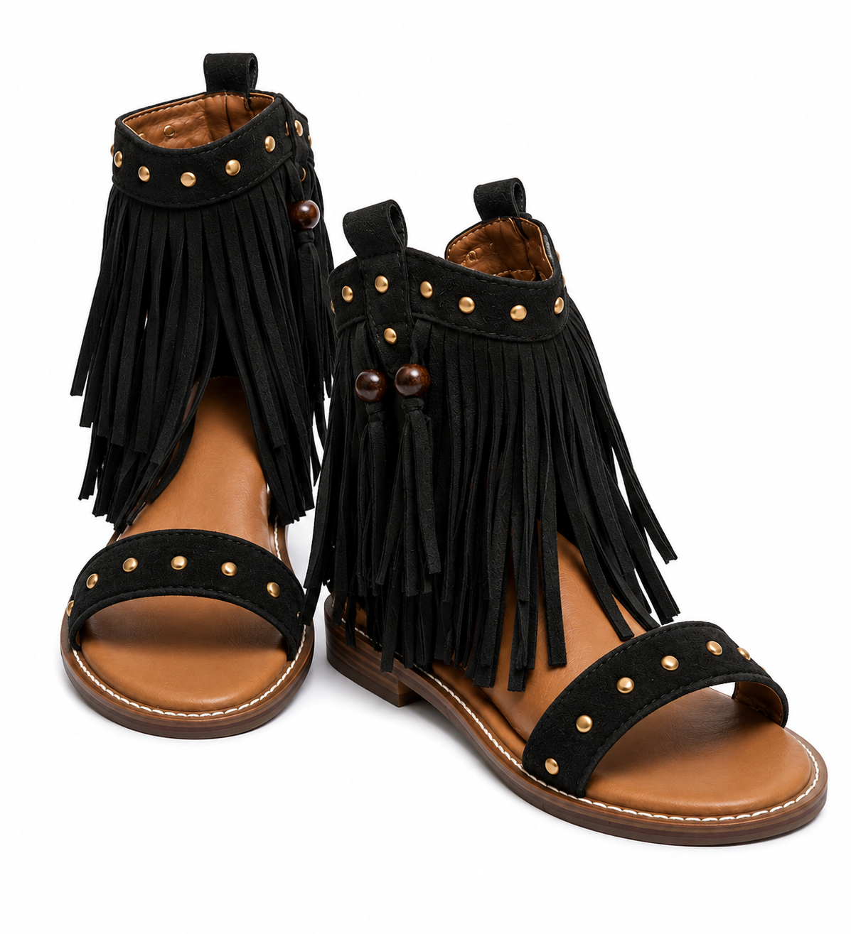 Ceci | Sandalias Bohemias con Flecos y Tachas