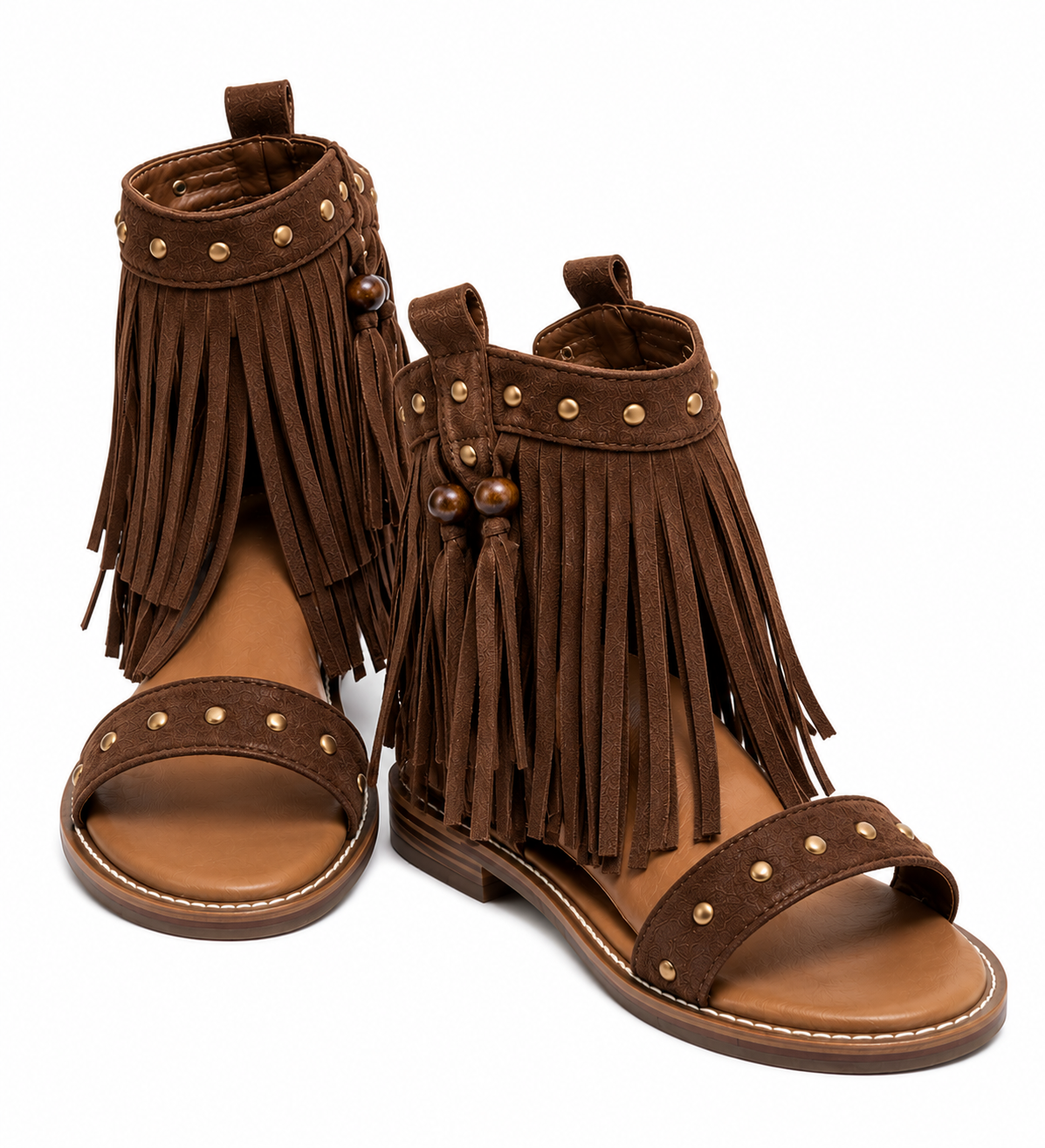 Ceci | Sandalias Bohemias con Flecos y Tachas