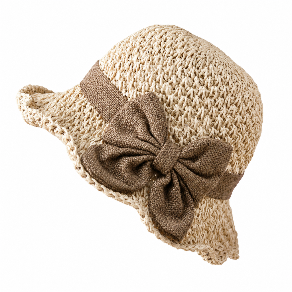 Go |Elegante sombrero de paja trenzada con un lazo