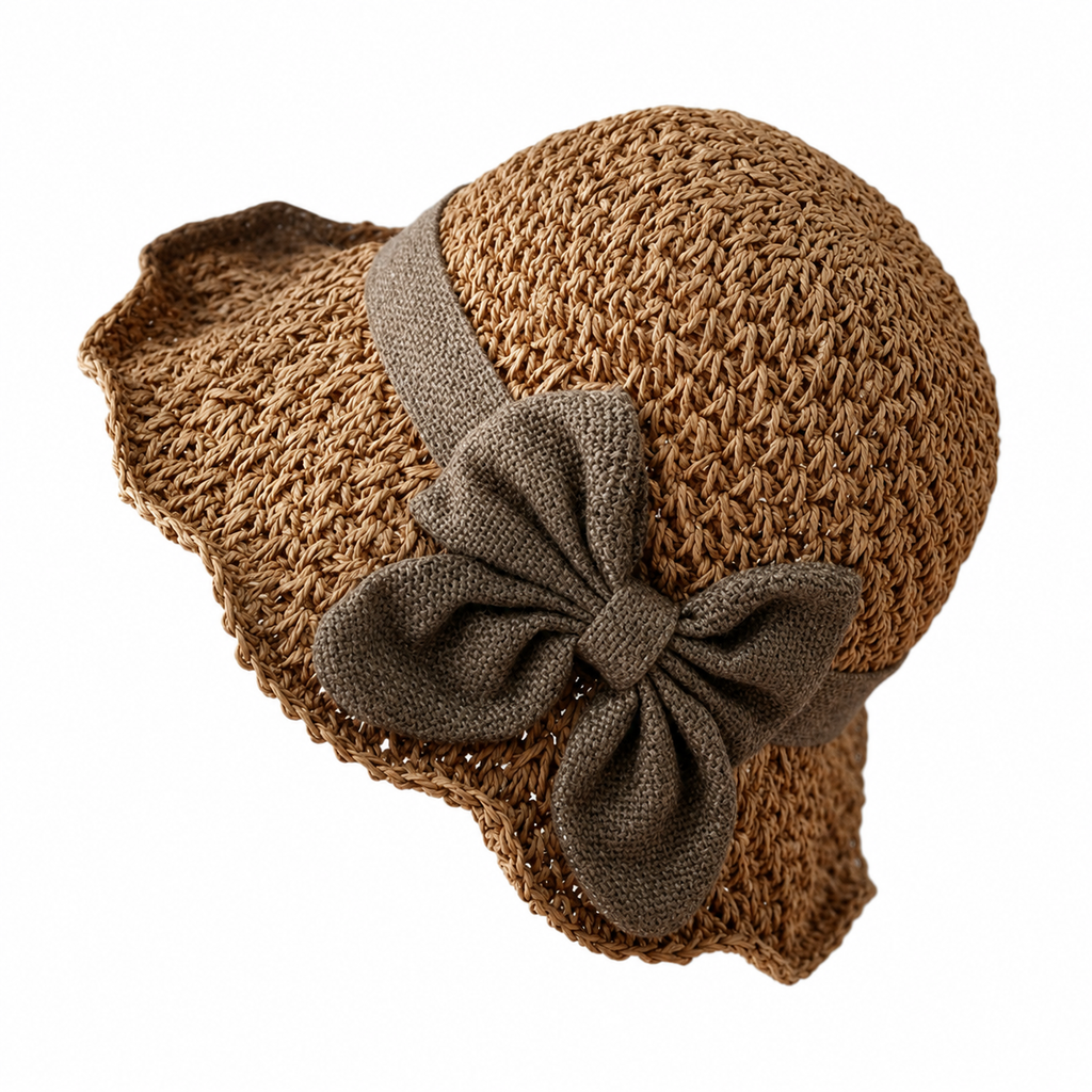 Go |Elegante sombrero de paja trenzada con un lazo