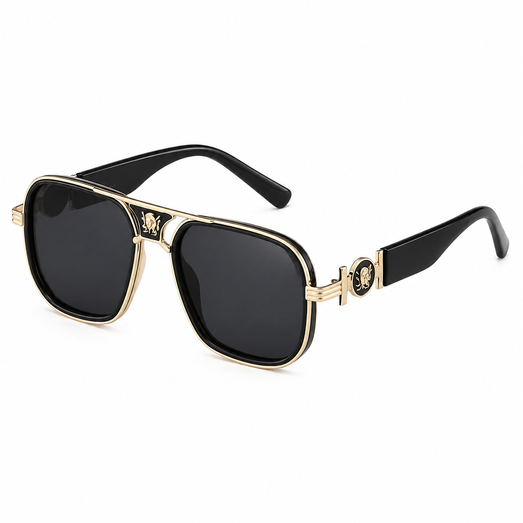 Delux | Gafas de Sol Oversize con Detalles Dorados