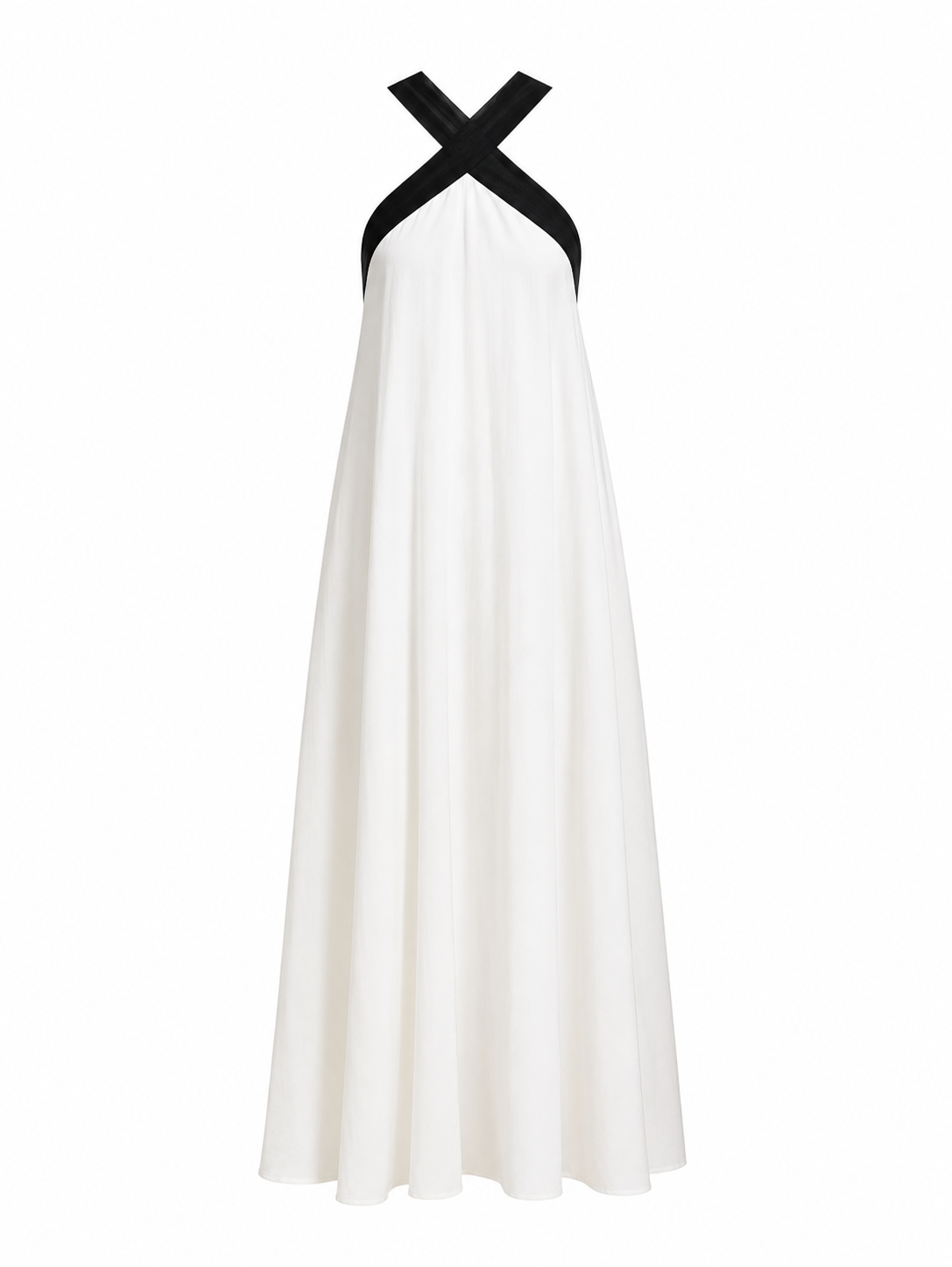Mariela | Vestido Largo Halter Bicolor