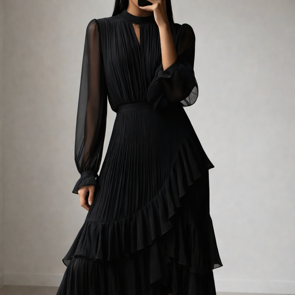 Alessia | Vestido Midi Elegante – Silueta Sofisticada