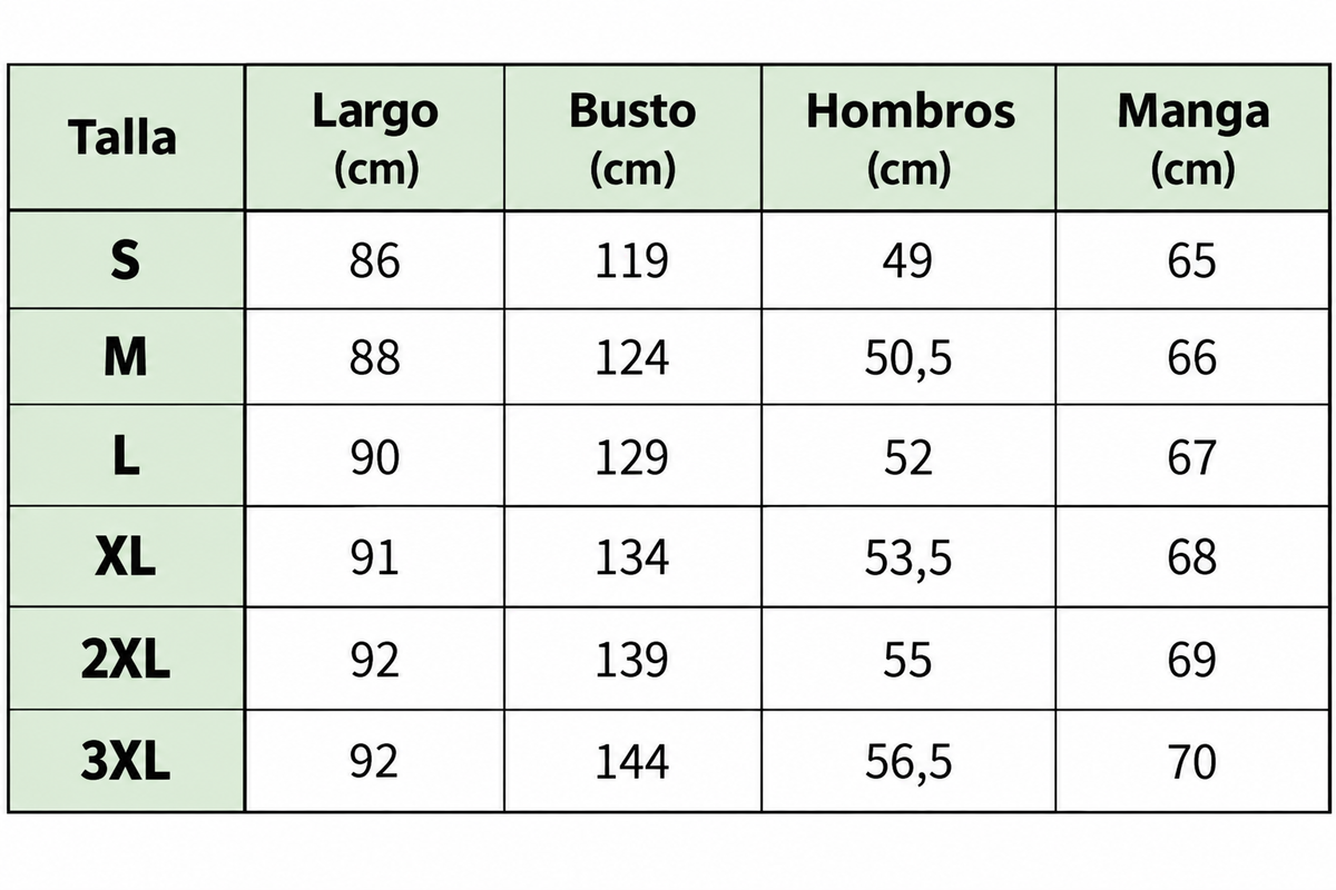 Natael |  Chamarra  Abotonada Efecto Ante size chart
