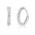 Madrid | Pendientes Aro Brillantes Plateados