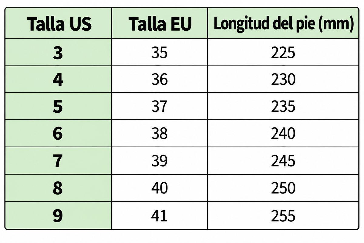 Siena | Zapatillas Destalonadas de Piel con Tiras Cruzadas size chart