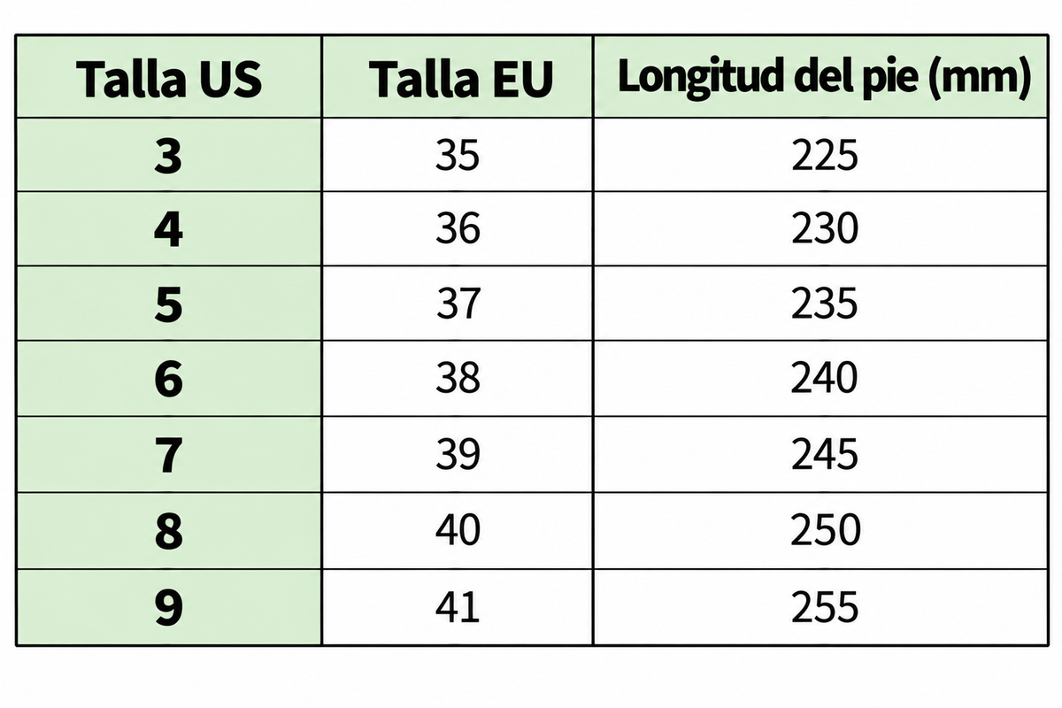 Tiana | Mules de Piel Punta Cuadrada size chart