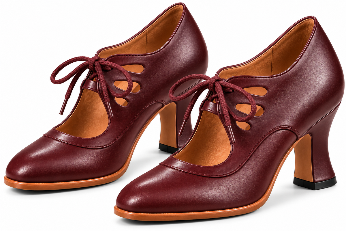 Willa | Zapatilla de Tacón con Agujetas