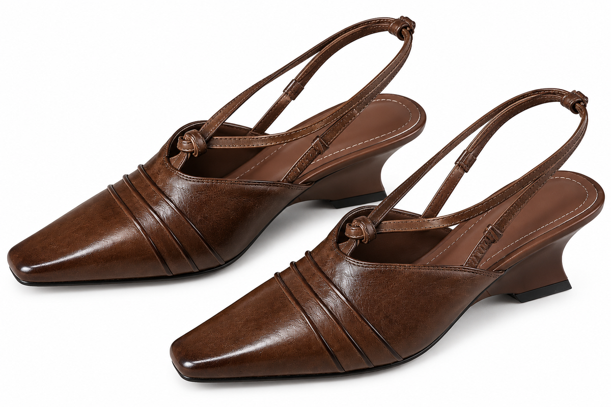 Siena | Zapatillas Destalonadas de Piel con Tiras Cruzadas